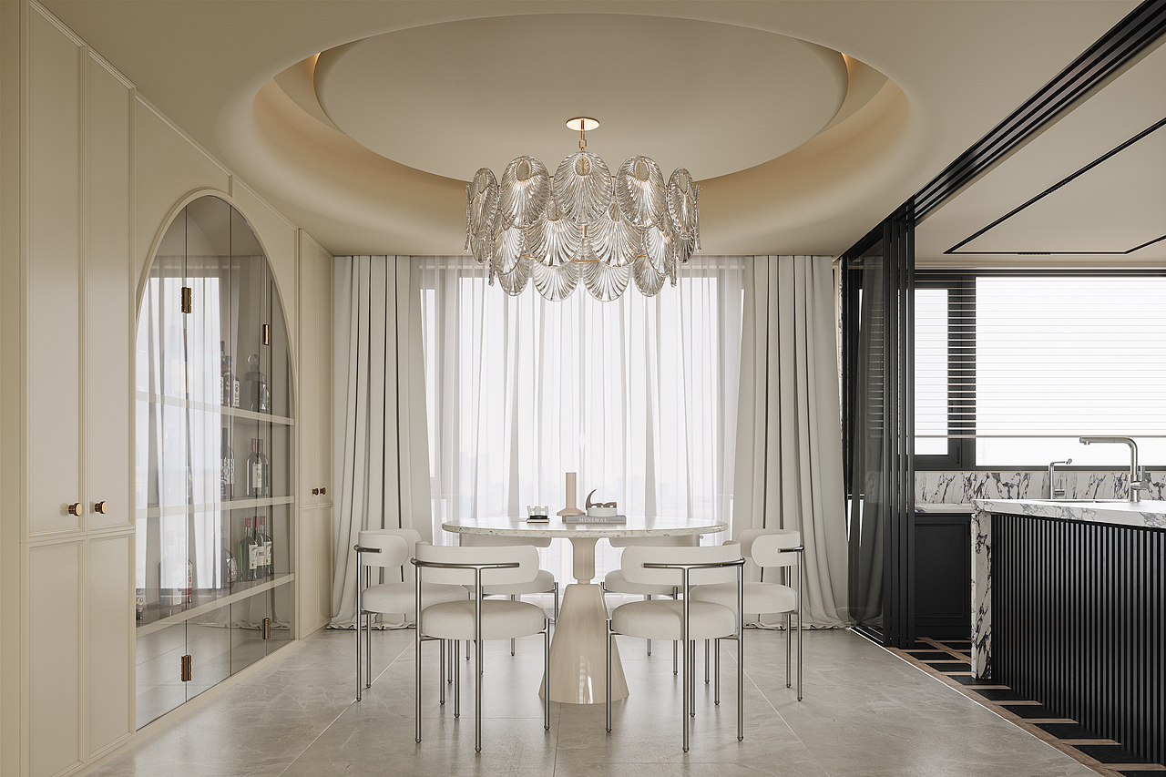 宏发前城现代法式奶油风住宅