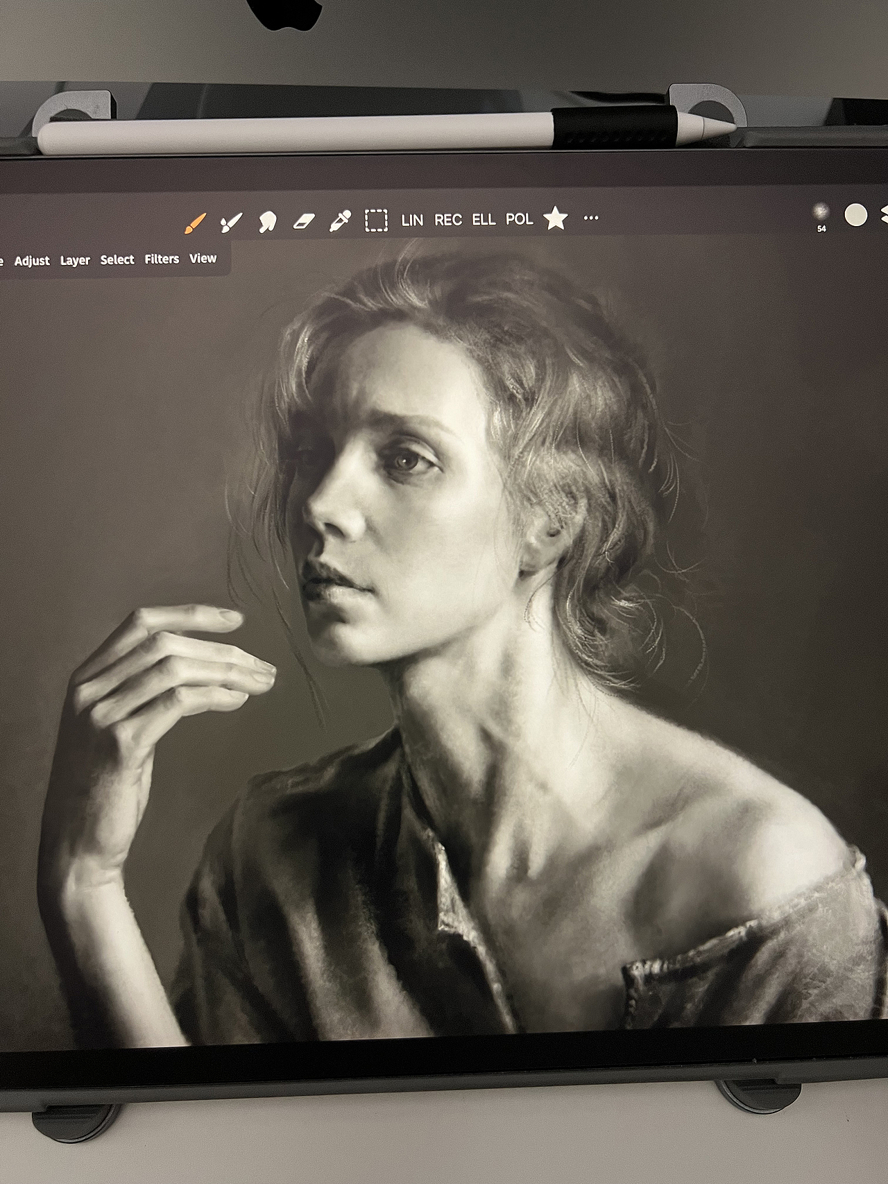 继续ipad素描-artstudio pro 素描人像