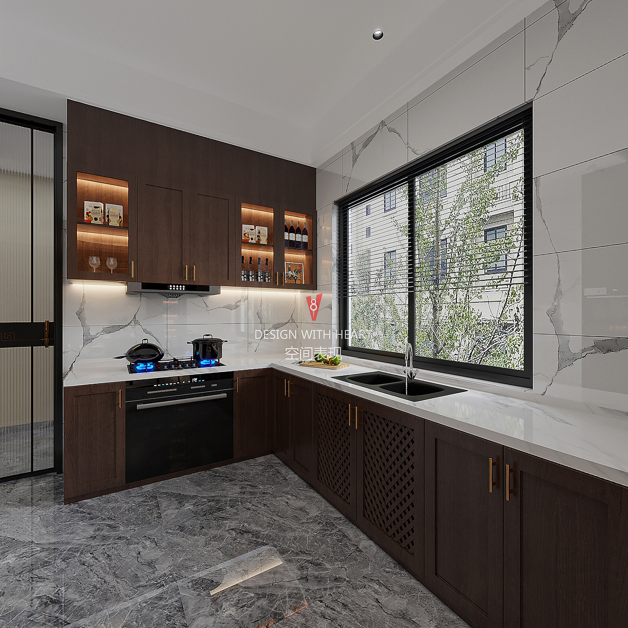 V8空间表现 | 中式公寓设计（图ZMzAzNjA5MDI4） - 家装设计 - 站酷设计师V8空间表现原创素材 - 站酷ZCOOL