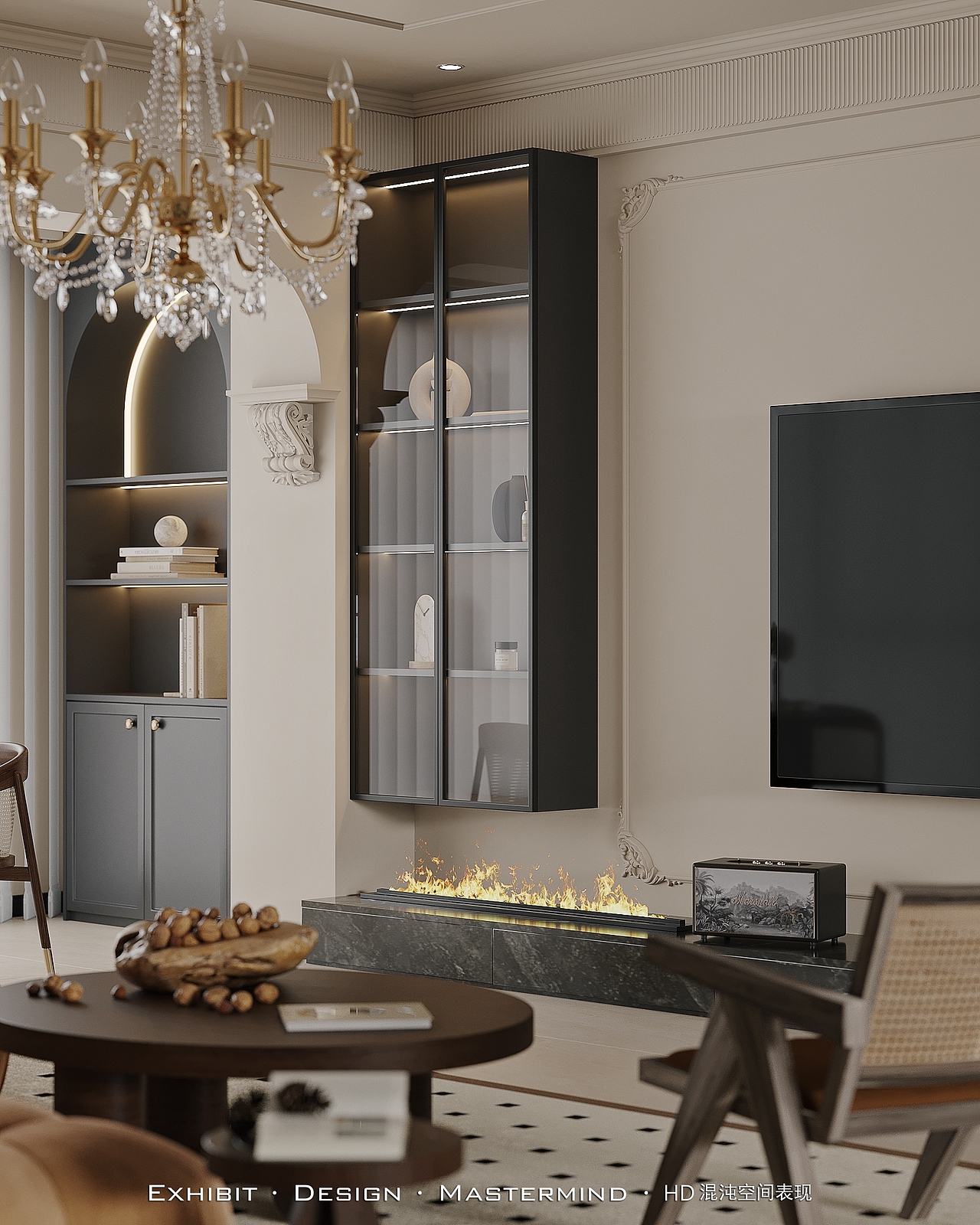 新作 ×现代简欧 平层客餐厅 ▏混沌空间视觉表现