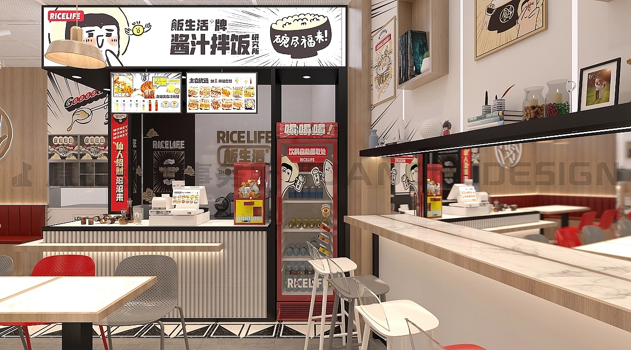 坐标厦门📍店面装修设计｜二次元学生儿童餐厅（图ZMzYyMTUzOTE2） - 商业空间设计 - 站酷设计师葉文濤VictorYeh原创素材 - 站酷ZCOOL