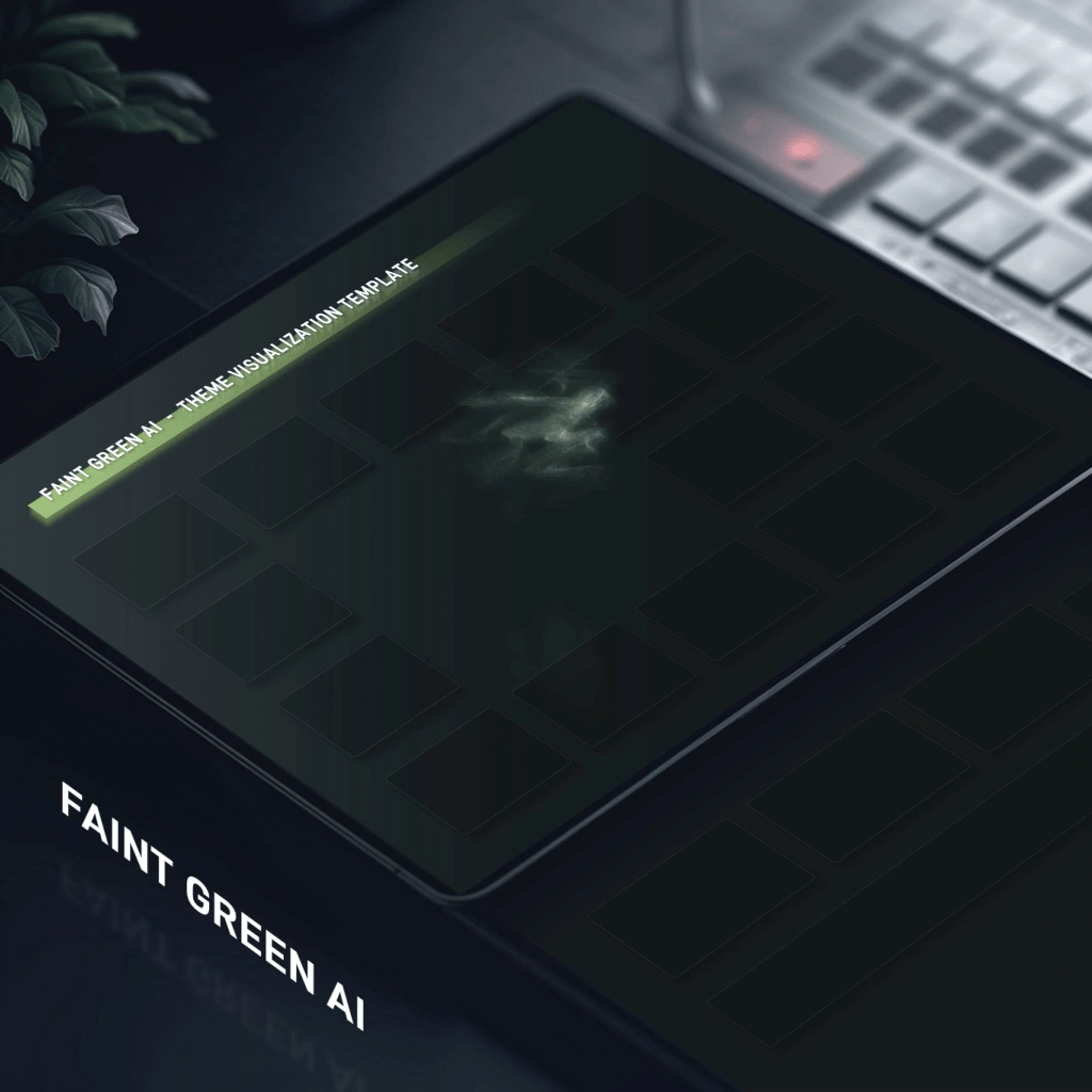 助力可视化设计-主题套系模板《昏绿AI》《蓝色地球》（图ZMzM5MTgzMTI0） - 软件界面 - 站酷设计师李振杭原创素材 - 站酷ZCOOL