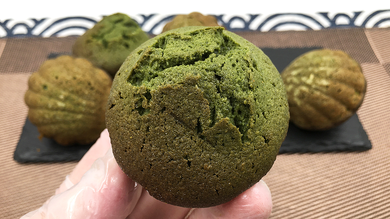 焦糖抹茶玛德琳,焦糖香醇,淡淡抹茶香气,扑面而来。