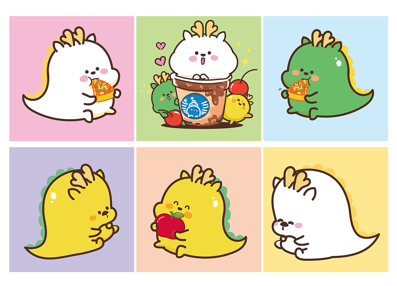 萌龙家族IP卡通设计插画（图ZMzUzMTYxNTk2） - 商业插画 - 站酷设计师阿茹生肖IP原创素材 - 站酷ZCOOL