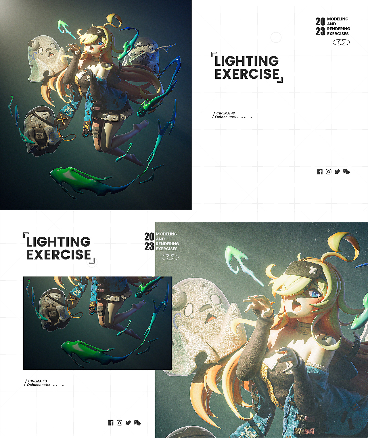 LIGHTING EXERCISE | 渲染练习 01（图ZMzI4NDc1NDA0） - 动画/影视 - 站酷设计师duoduo_heal原创素材 - 站酷ZCOOL