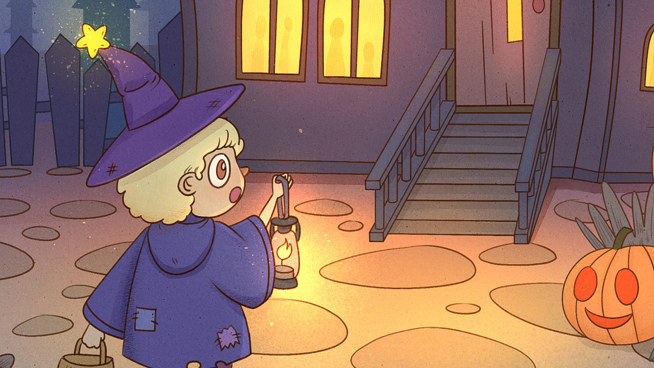 万圣节的怪兽屋（图ZMzU0NjA2MjQ4） - 儿童插画 - 站酷设计师水行舟前原创素材 - 站酷ZCOOL