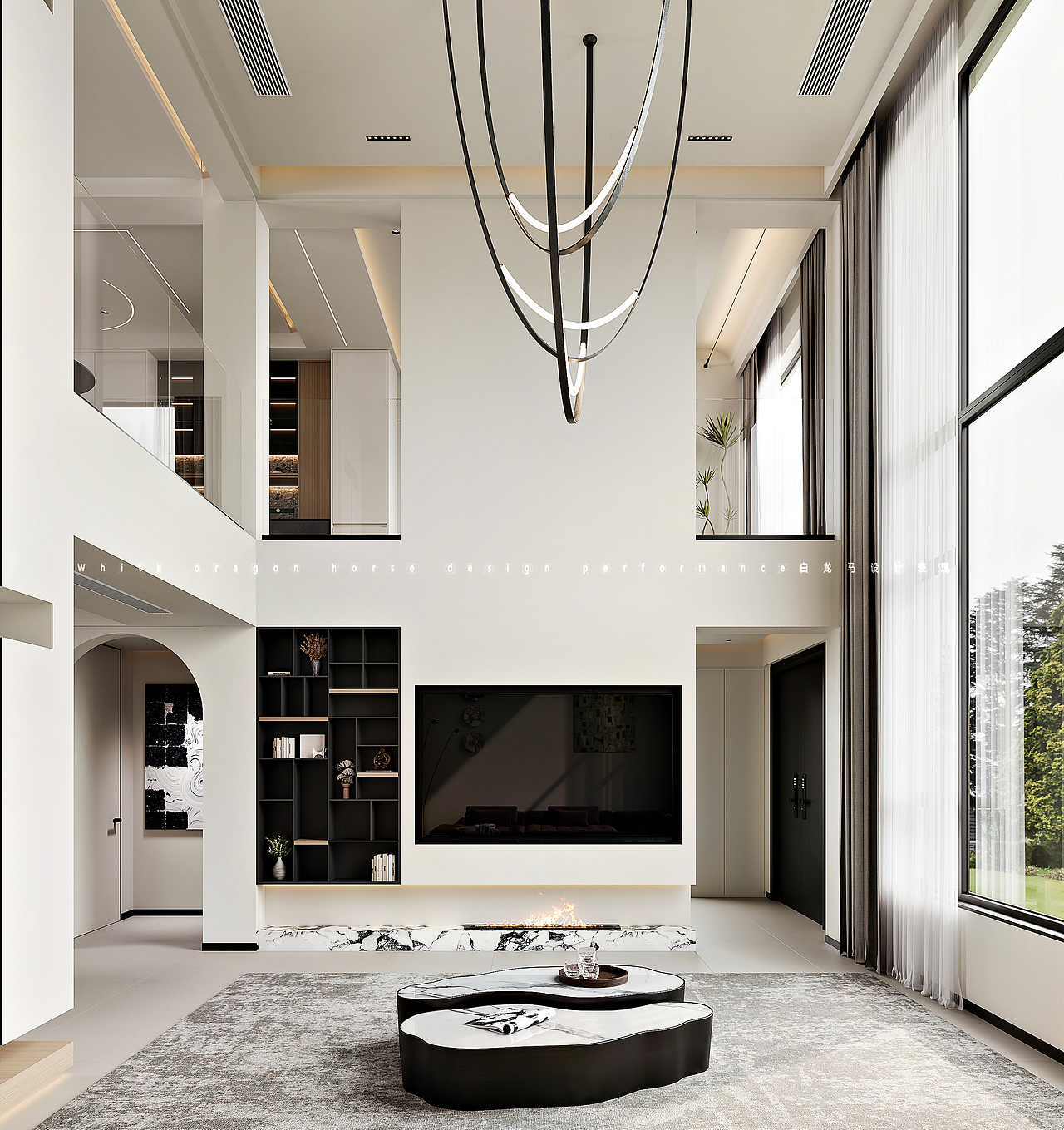 挑空别墅—白龙马效果图（图ZMzY4NjMzODI4） - 家装设计 - 站酷设计师白龙马效果图小雪原创素材 - 站酷ZCOOL