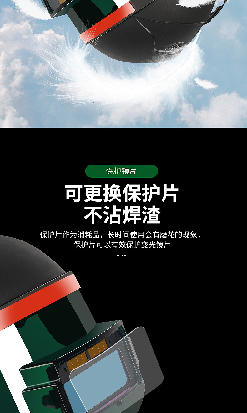 电焊面罩小视野
