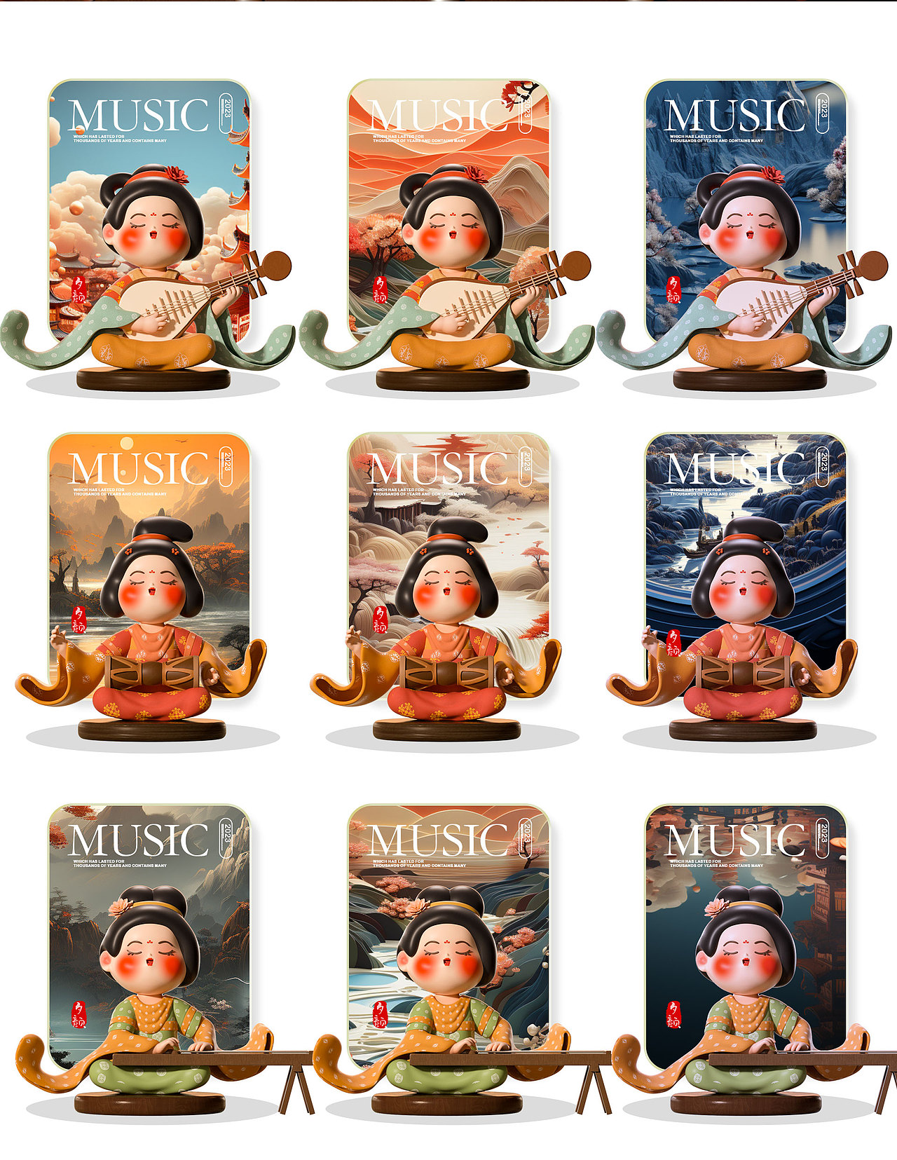 【永陵24伎乐】原创文物创新盲盒潮玩手办设计（图ZMzU3MzYzMzU2） - 场景 - 站酷设计师是夕颜呀原创素材 - 站酷ZCOOL