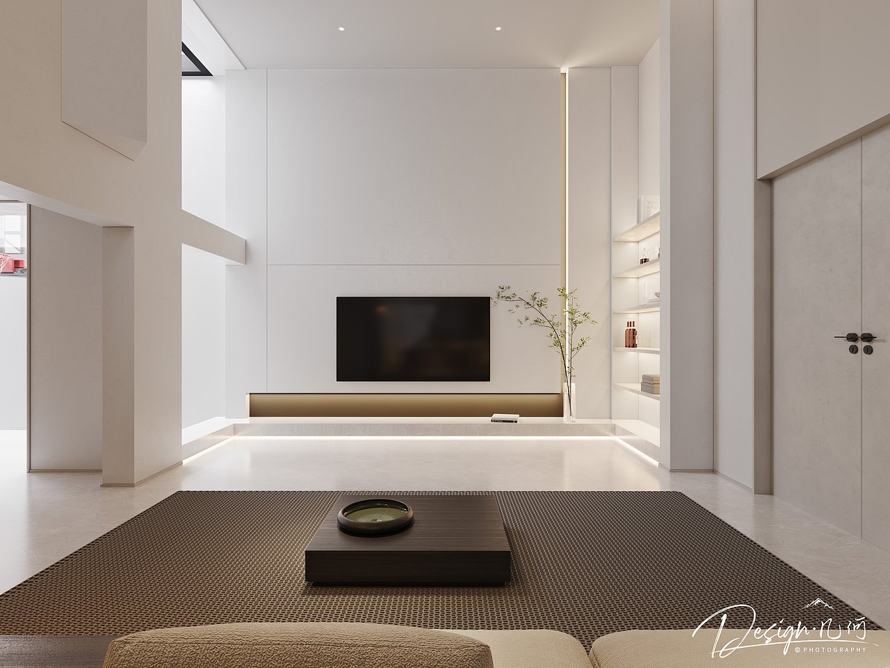 几何空间视觉表现 | 绿地内森庄园现代客餐厅