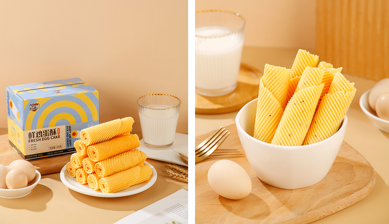 休闲零食【鲜鸡蛋酥】【雪花酥】包装设计