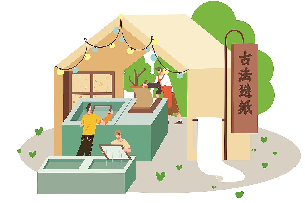 云南喜洲古镇插画设计（图ZMzYwNDcyNjIw） - 商业插画 - 站酷设计师北森有猫原创素材 - 站酷ZCOOL