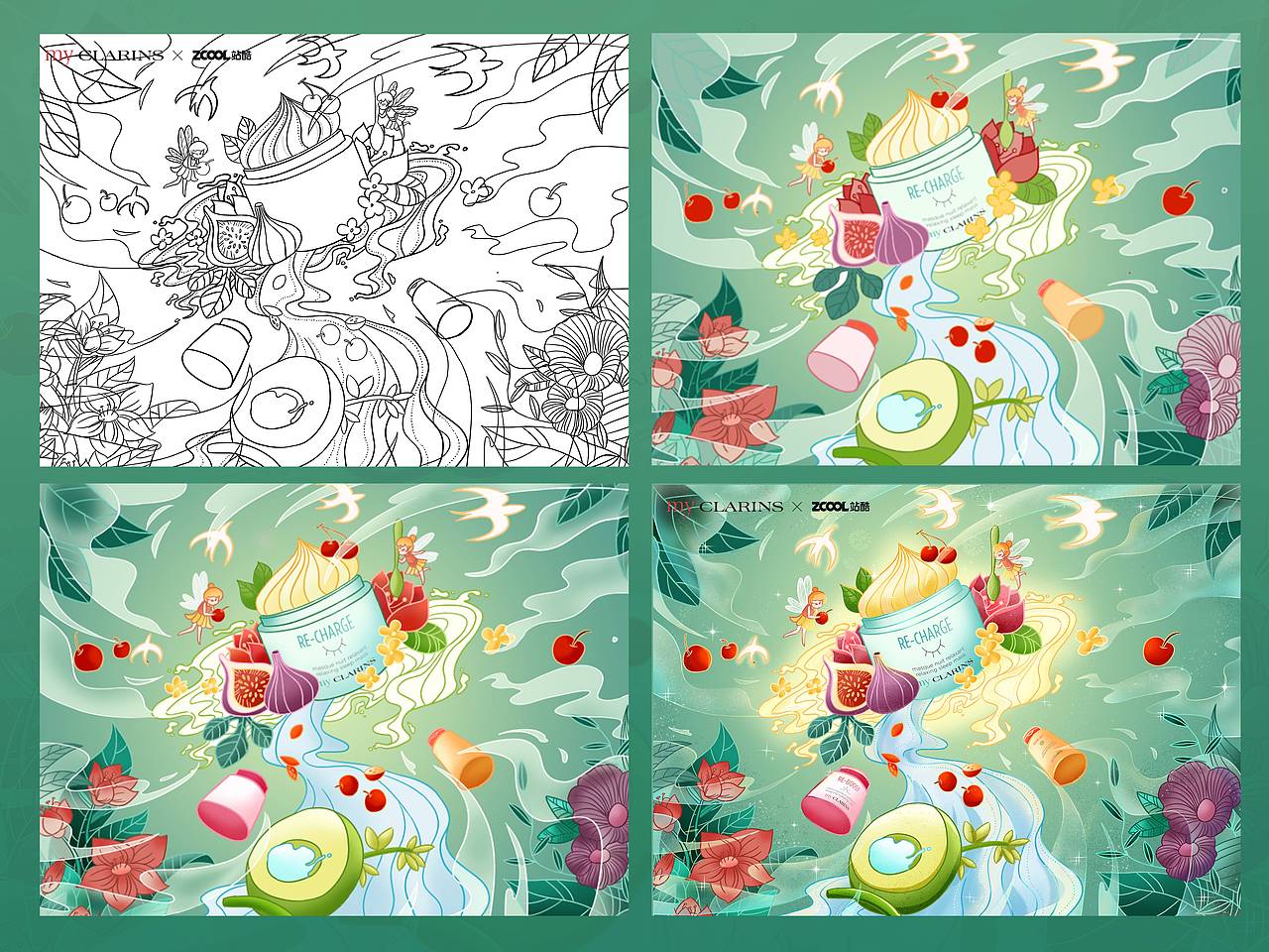 my CLARINS | 寻找天然好食肌（图ZMzQ1ODY2NTcy） - 海报 - 站酷设计师林蘑菇qwq原创素材 - 站酷ZCOOL