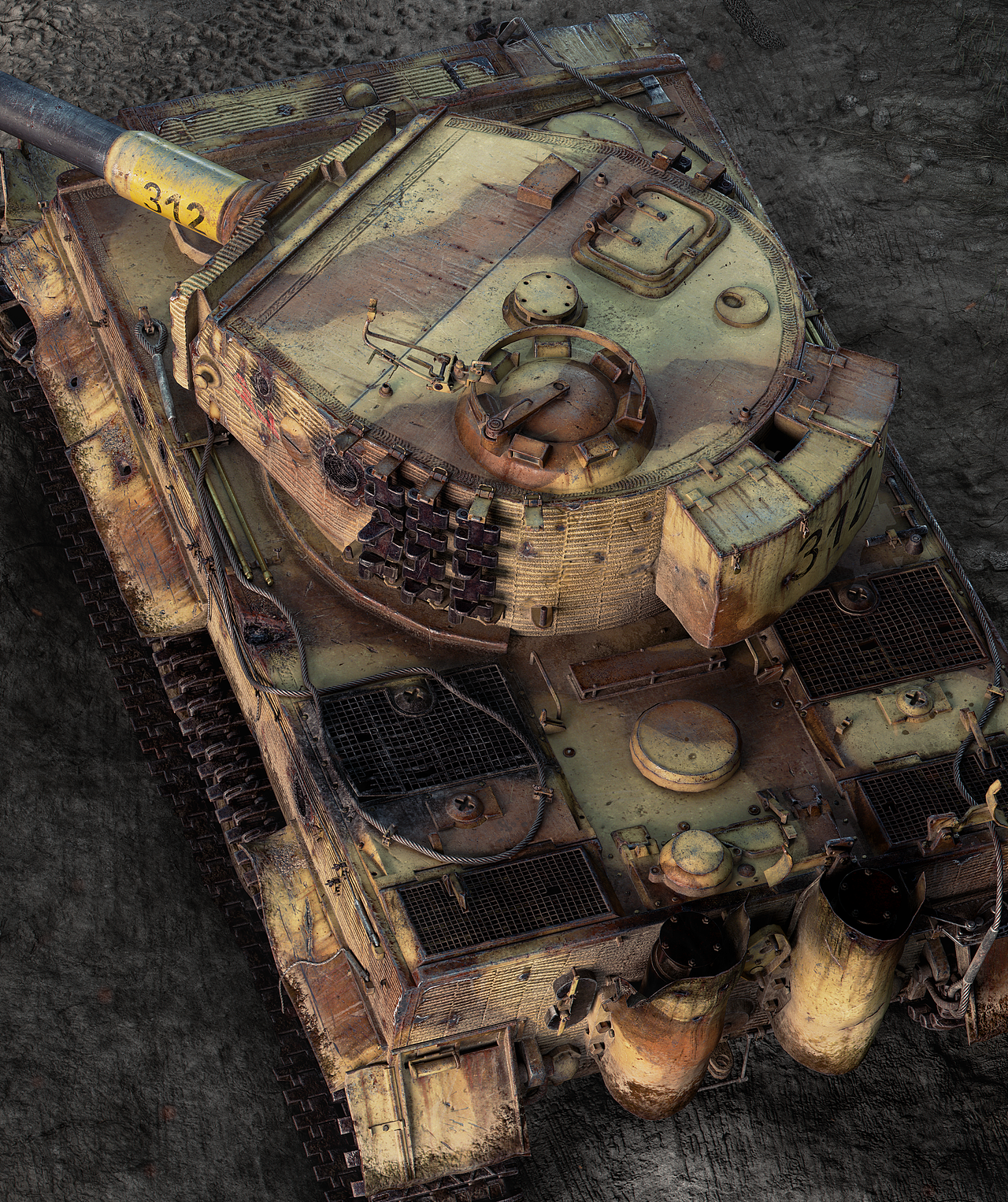 Destroyed Tiger -被摧毁的312号虎-（图ZMzM2NzA0MzI0） - 场景 - 站酷设计师Ryco_Ryan原创素材 - 站酷ZCOOL