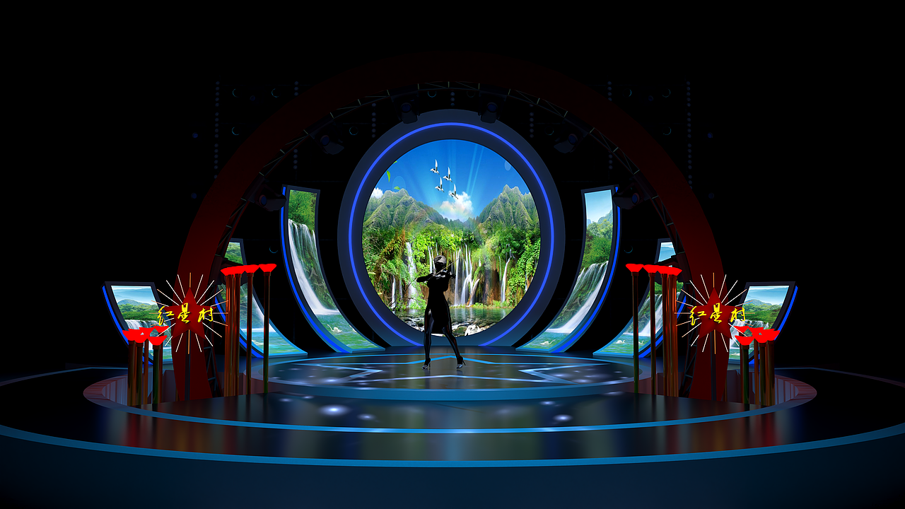 网红户外直播舞台设计——也可以做为文旅的演出平台