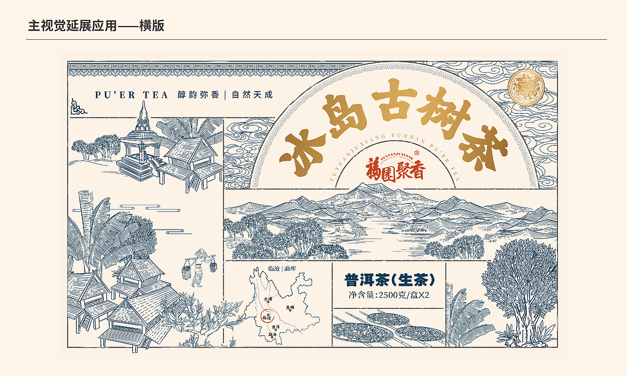传承与创新|福缘聚香普洱茶产品包装系统（图ZMzQxNTI1OTg0） - 包装 - 站酷设计师李家生原创素材 - 站酷ZCOOL