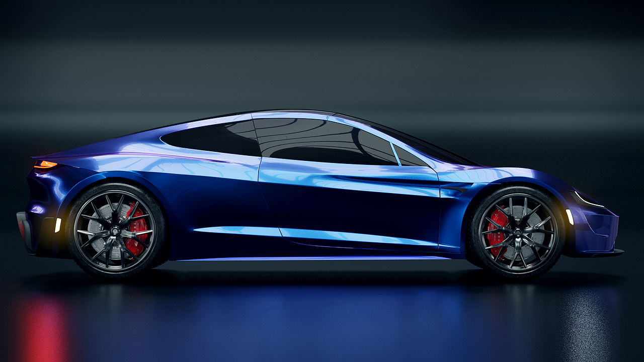 blender学习成品-特斯拉