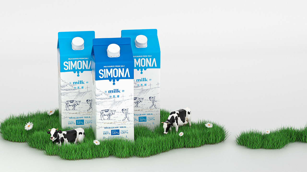 SIMONA 云南巴氏牛奶品牌打造（图ZMzI2NDExNDcy） - 品牌 - 站酷设计师7N云迹南寻原创素材 - 站酷ZCOOL