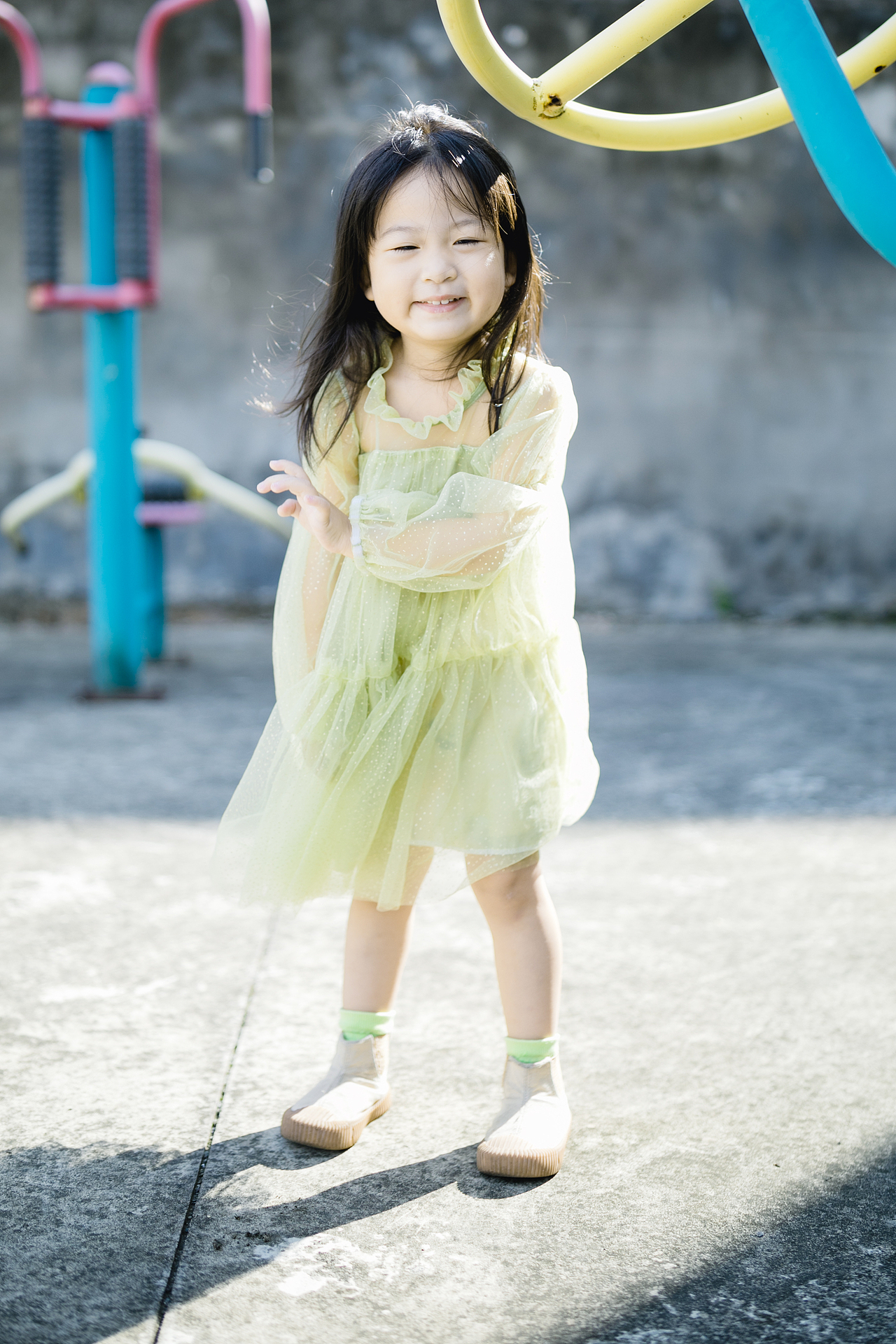 她穿了喜欢的裙子