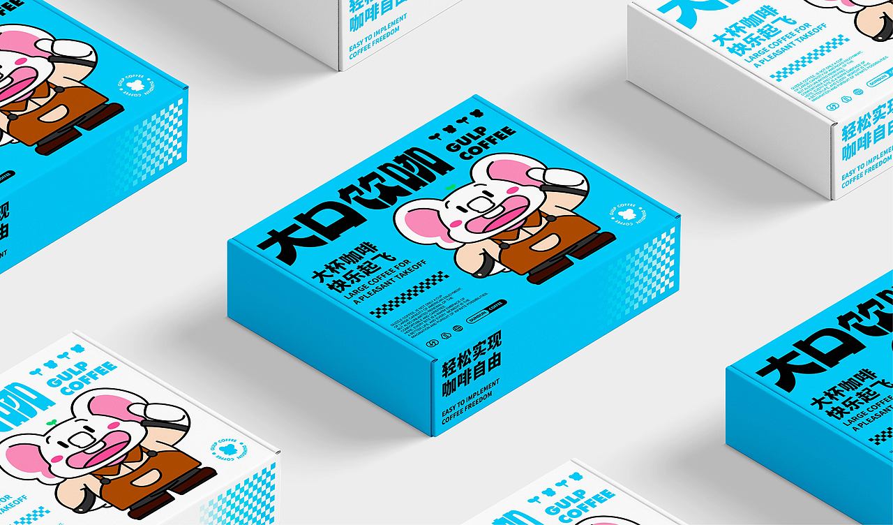 大象吨吨|大口饮咖IP形象设计