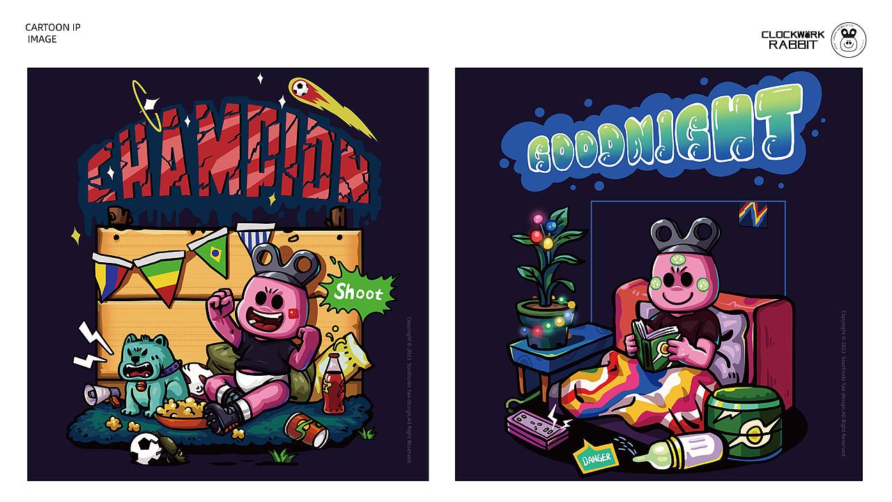 “发条兔”卡通IP形象（图ZMzM2MjUxNjYw） - IP形象 - 站酷设计师南城桃子原创素材 - 站酷ZCOOL