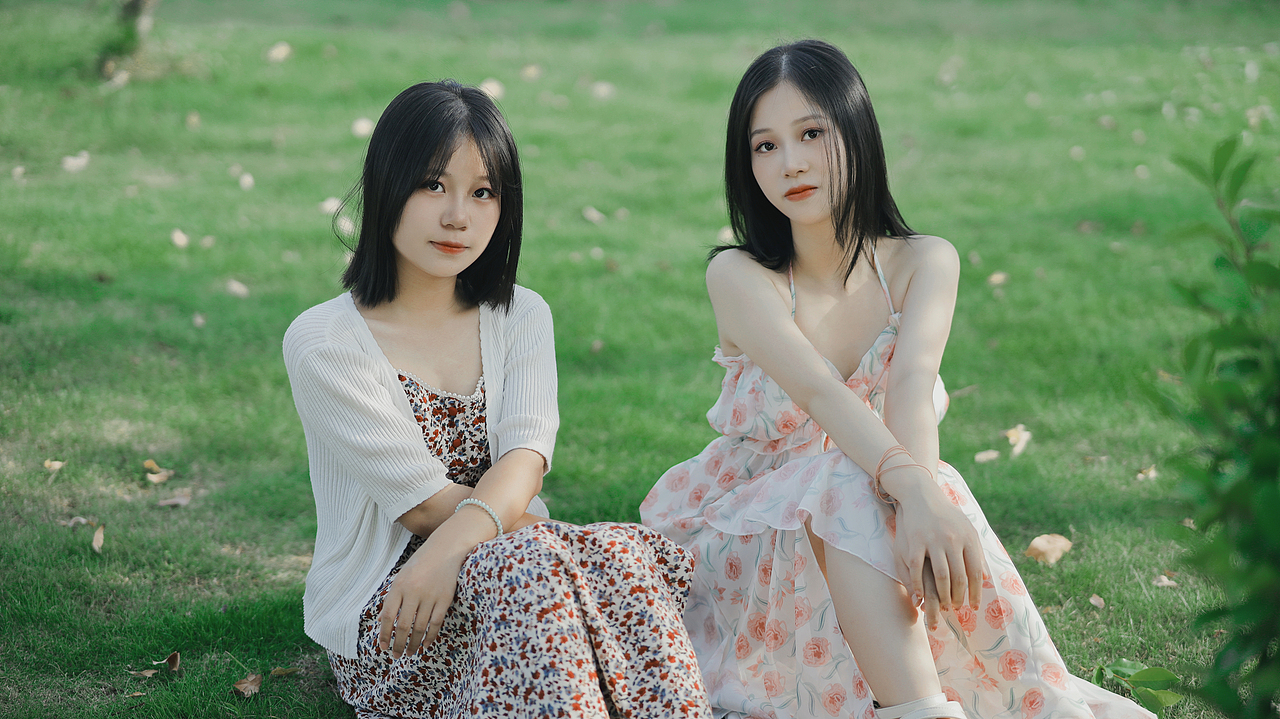 少女姐妹摄影写真 薄荷盛夏