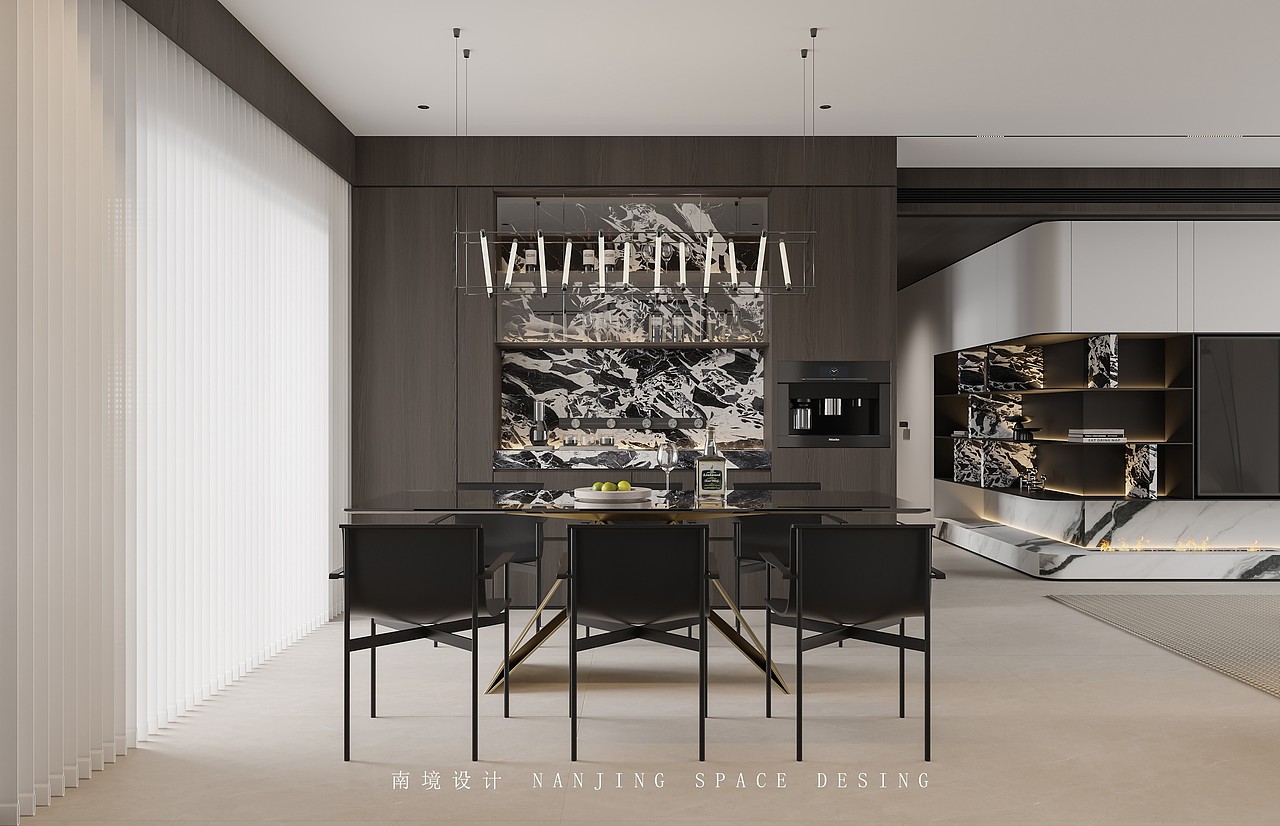 现代简约客餐厅（图ZMzMyNDE4MDY4） - 家装设计 - 站酷设计师原本一效果图表现原创素材 - 站酷ZCOOL