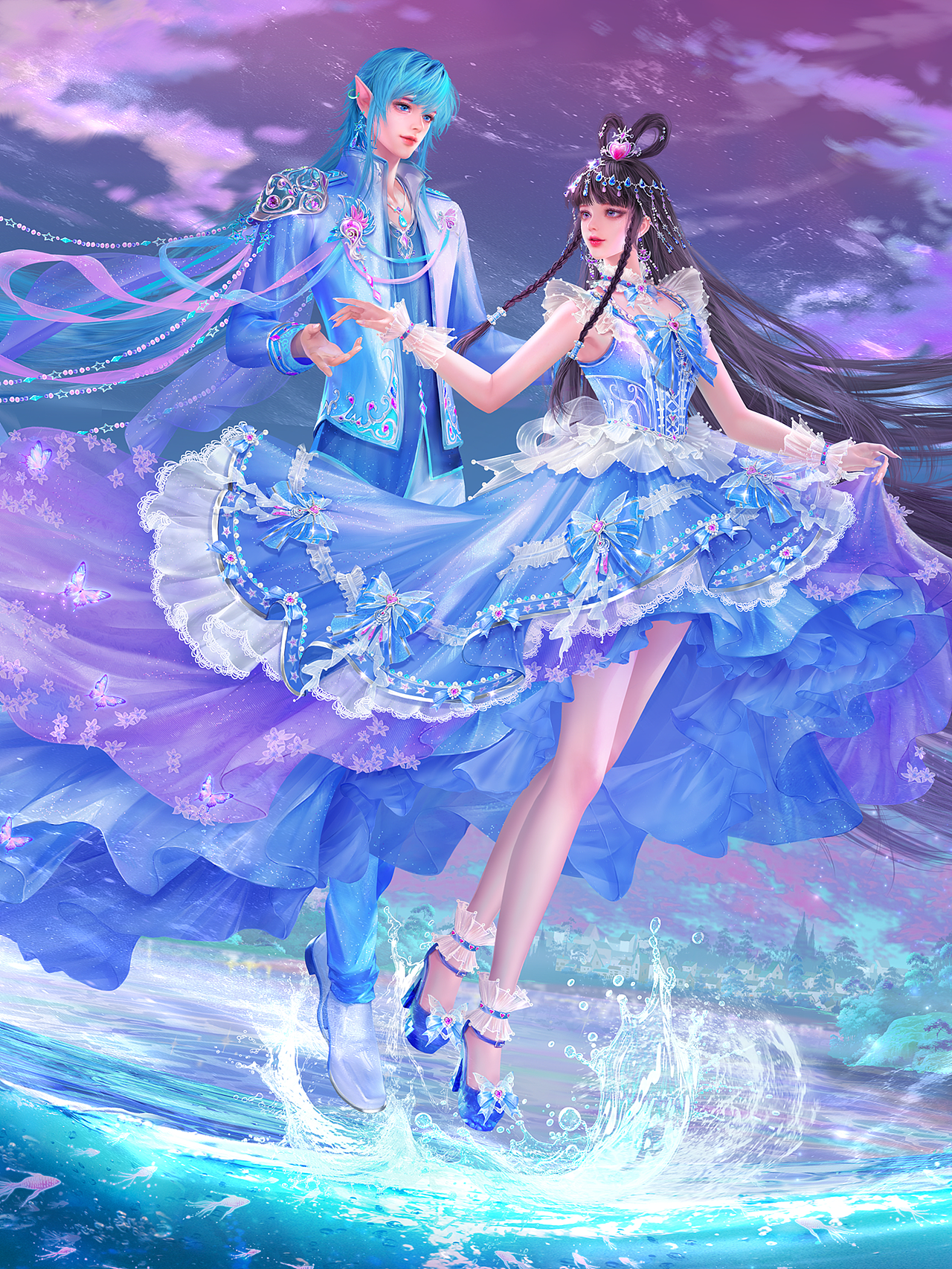 叶罗丽水默周年庆kv,水礼服版本