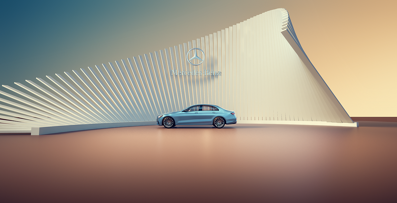 Mercedes Benz E-Class_汽车CGI_几何场景篇（图ZMzM3MTEyNDE2） - 机械/交通 - 站酷设计师易乘风原创素材 - 站酷ZCOOL