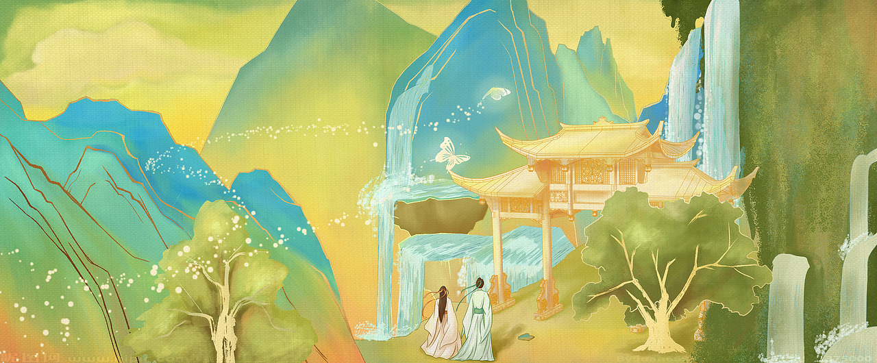 梁山伯与祝英台系列插画设计（图ZMzA5NTI0ODc2） - 商业插画 - 站酷设计师夏目酒原创素材 - 站酷ZCOOL