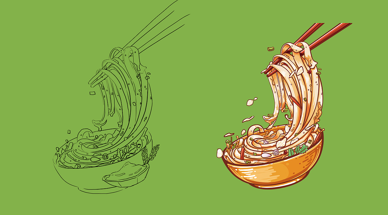 藤椒风味麻酱凉皮包装设计