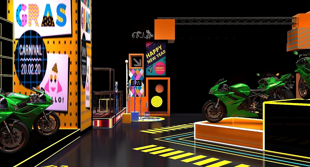 路演活动炫酷风设计作品效果图