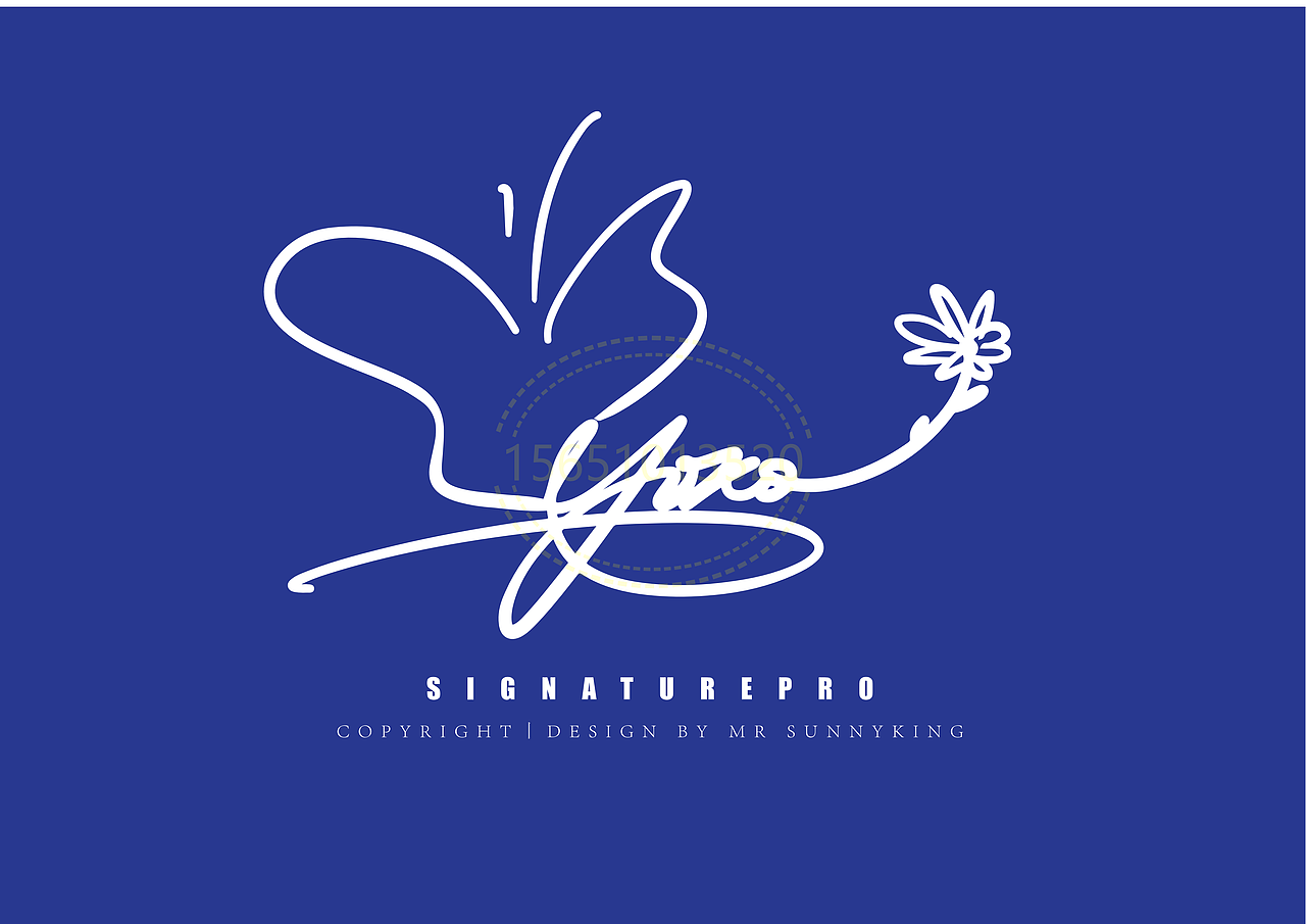 手写英文卡通签名丨南京孙老师丨版权作品丨华夏名流