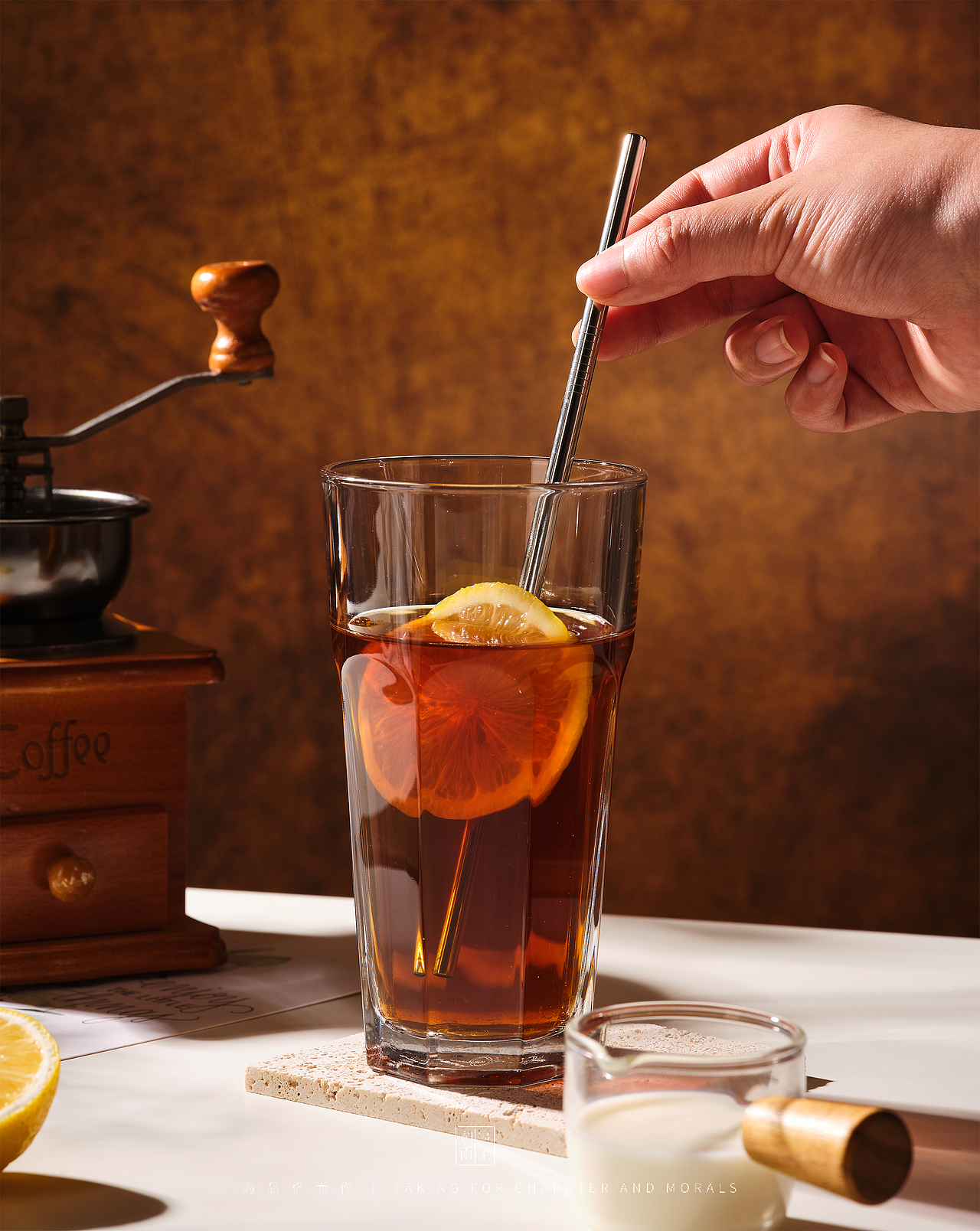 玻璃咖啡杯下午茶拍摄