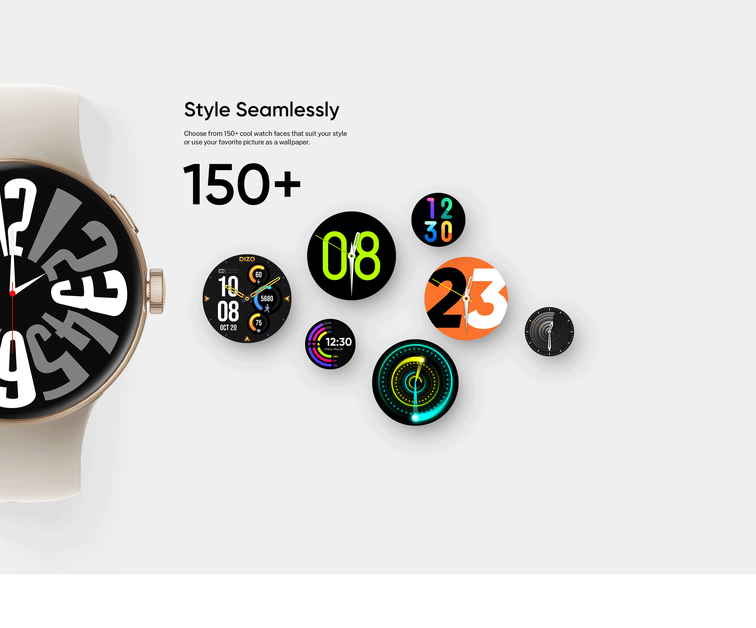 DIZO Watch R Pro 智能手表产品站设计（图ZMzI3ODQ0MTA4） - 企业官网 - 站酷设计师痞子莱原创素材 - 站酷ZCOOL