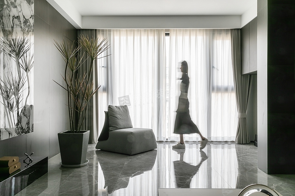 万科御澜道装修完工实景,现代简约风格,天古设计师彭丽