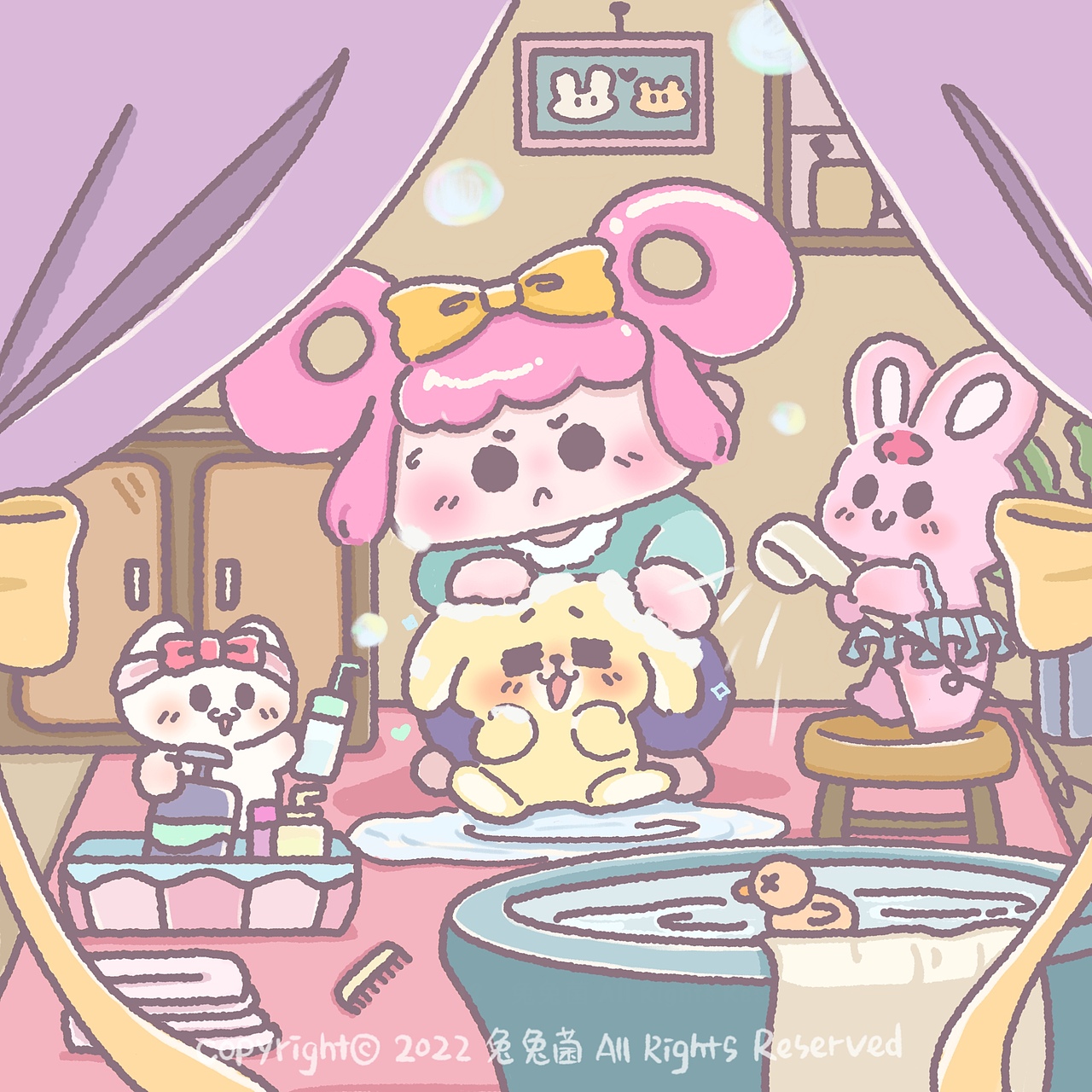 原创插画|洗狗的那些日记