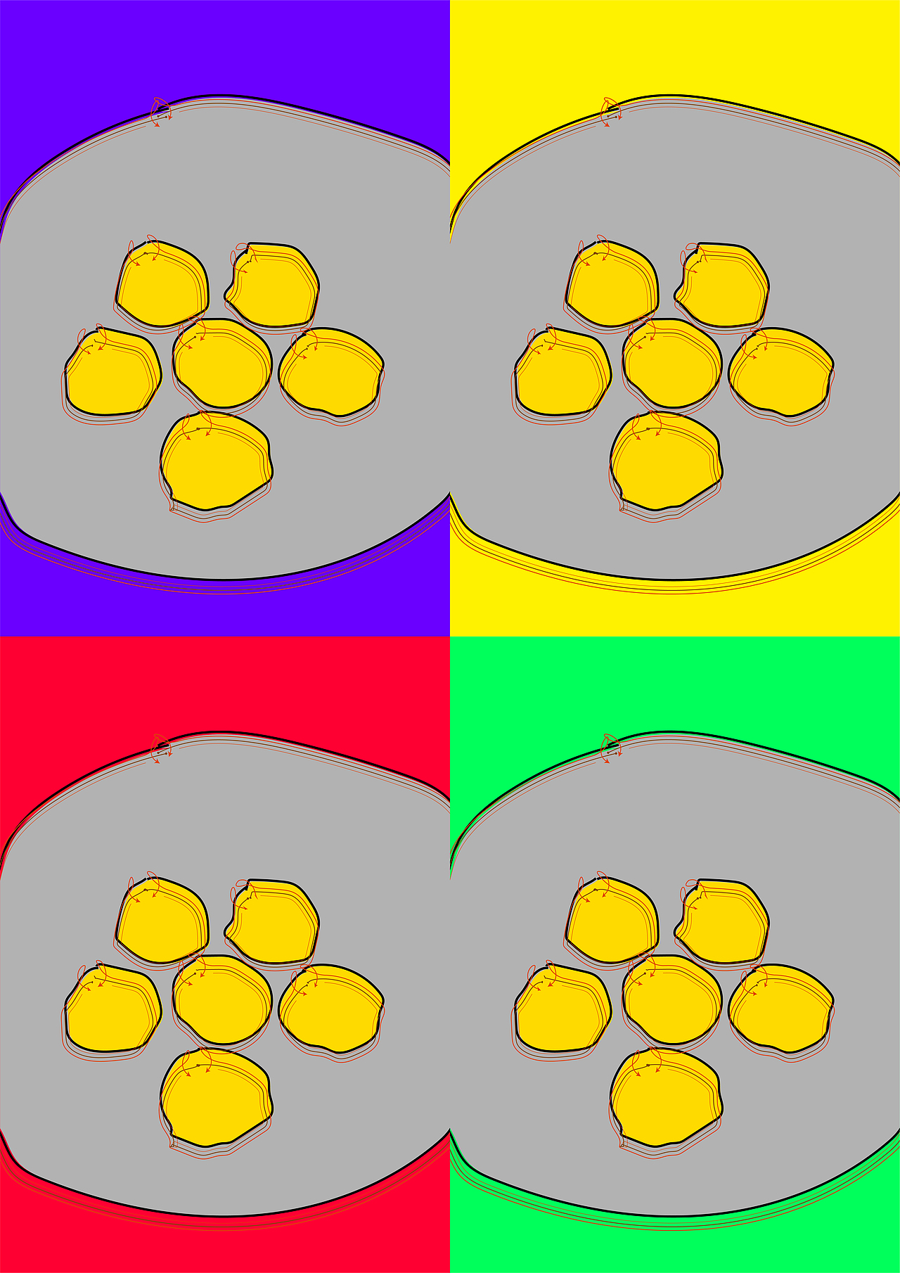 日常素材转换平面设计插画