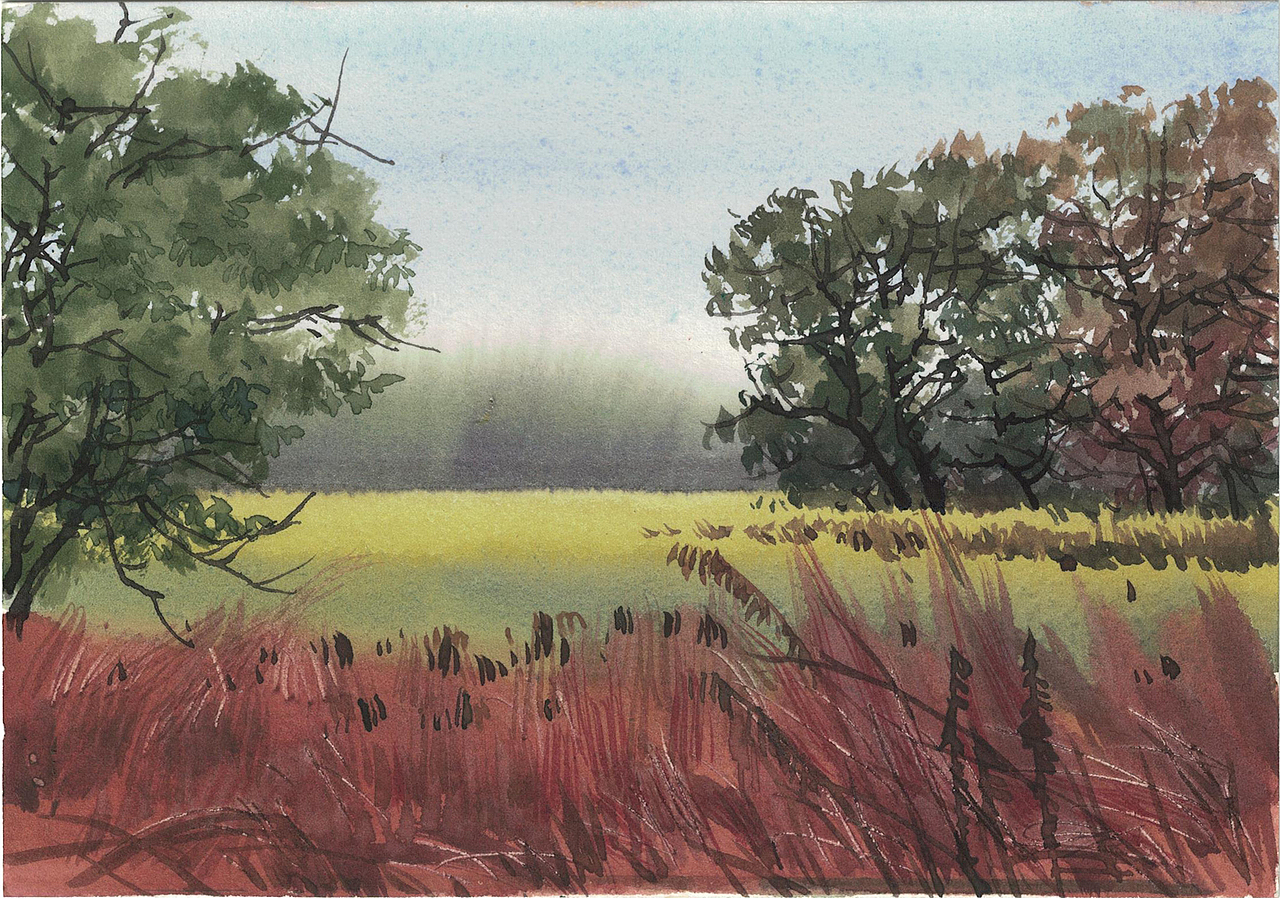 水彩风景——一个小本本的故事(国庆假期里的风景)