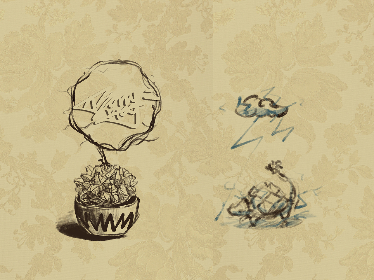 块根珍藏系列——龟甲龙的奇思妙想（图ZMzEyNTU3NDIw） - 艺术插画 - 站酷设计师杂烩呱呱原创素材 - 站酷ZCOOL