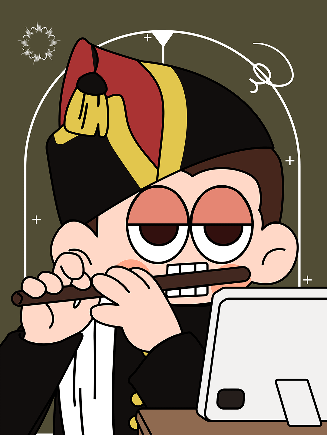 居家世界名画系列插画