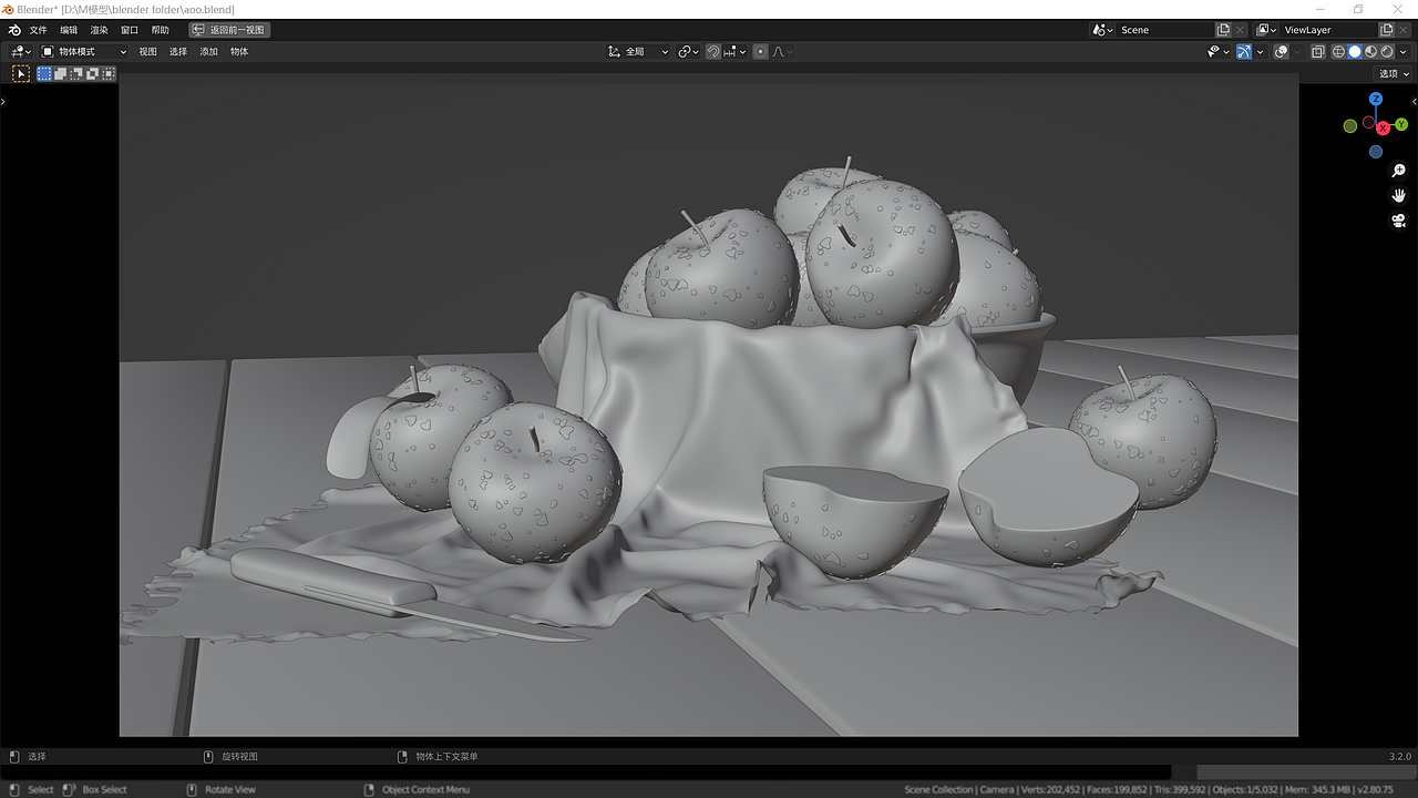 搅拌机blender苹果制作练习（图ZMzEyNzI1NjQ4） - 场景 - 站酷设计师大徐原创素材 - 站酷ZCOOL