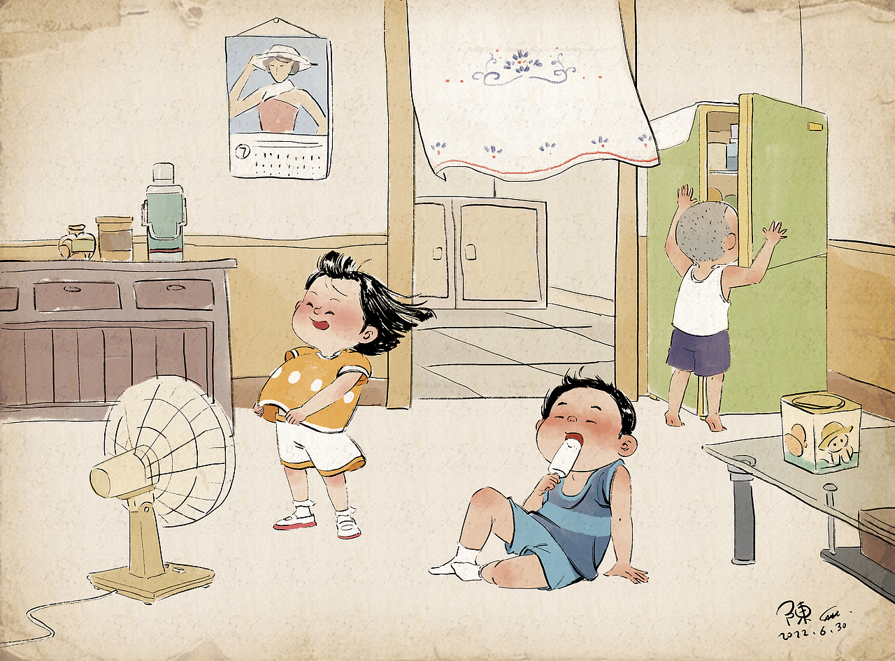 童年（合集一）（图ZMzM5ODA0NDg0） - 儿童插画 - 站酷设计师陈楠MUtouNAN原创素材 - 站酷ZCOOL