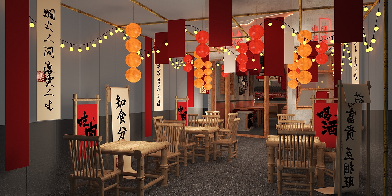 欣妹鸡杂-店铺装修（图ZMzY1NTU5MTUy） - 建筑/空间 - 站酷设计师妖夭灵原创素材 - 站酷ZCOOL