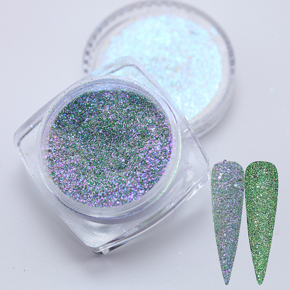 变色龙碎钻美甲原料拍摄