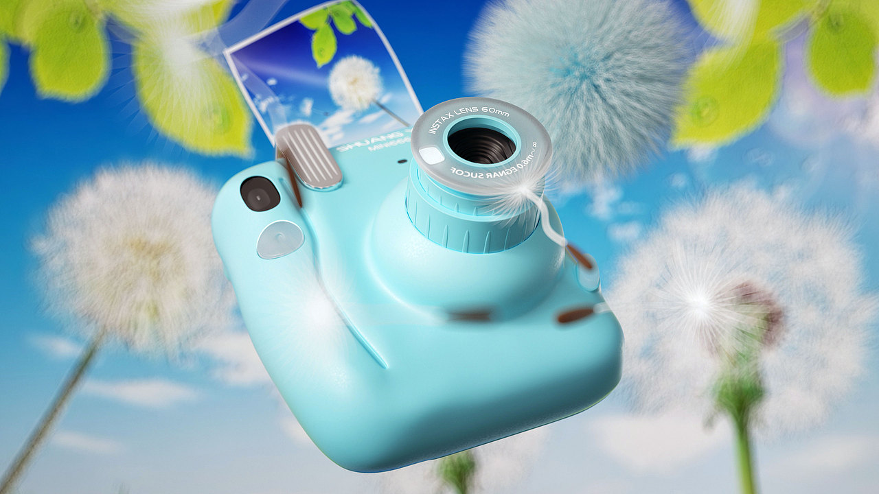 POLAROID》拍立得产品建模渲染作品-学生作业（图ZMjk2NjM4MDY4） - 产品 - 站酷设计师某童鞋原创素材 - 站酷ZCOOL