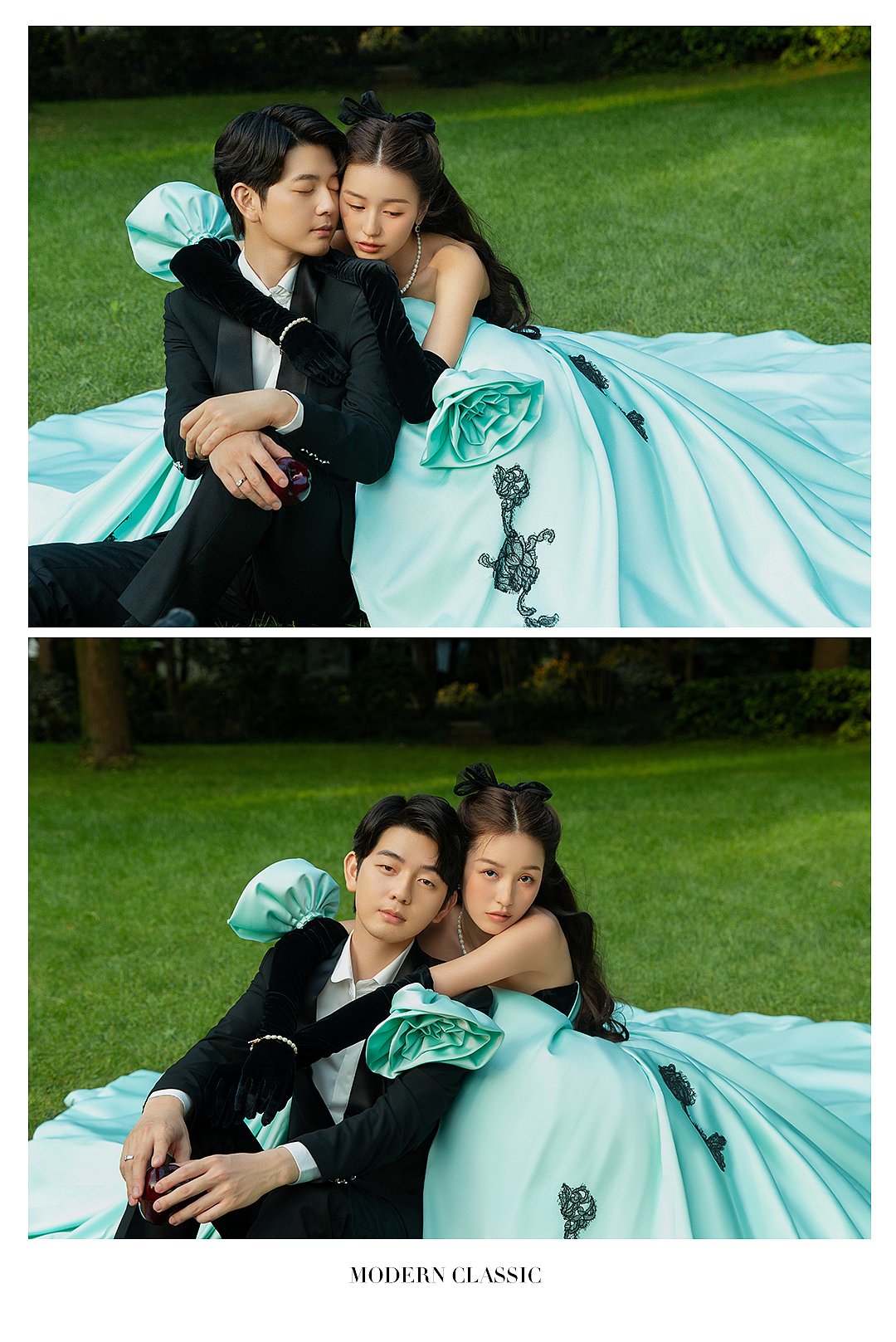 活泼可爱的森系婚纱照~