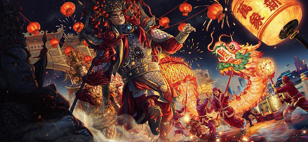 游 神（图ZMzUwOTY5MDUy） - 商业插画 - 站酷设计师腿毛酱原创素材 - 站酷ZCOOL