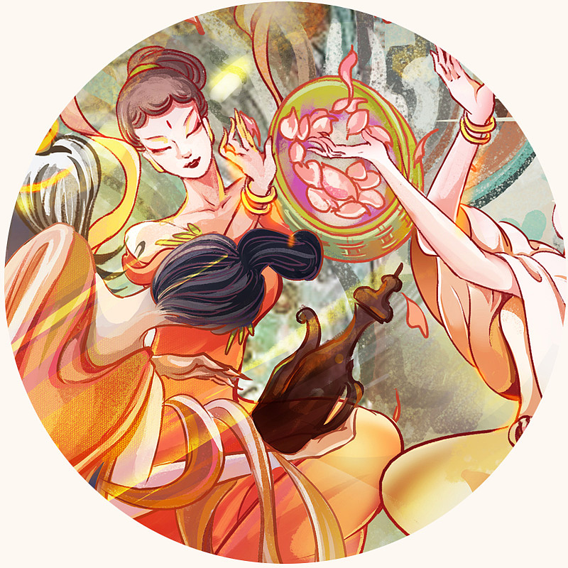 缘起敦煌——《一念》（图ZMjk3NzI1NzE2） - 商业插画 - 站酷设计师武竹原创素材 - 站酷ZCOOL