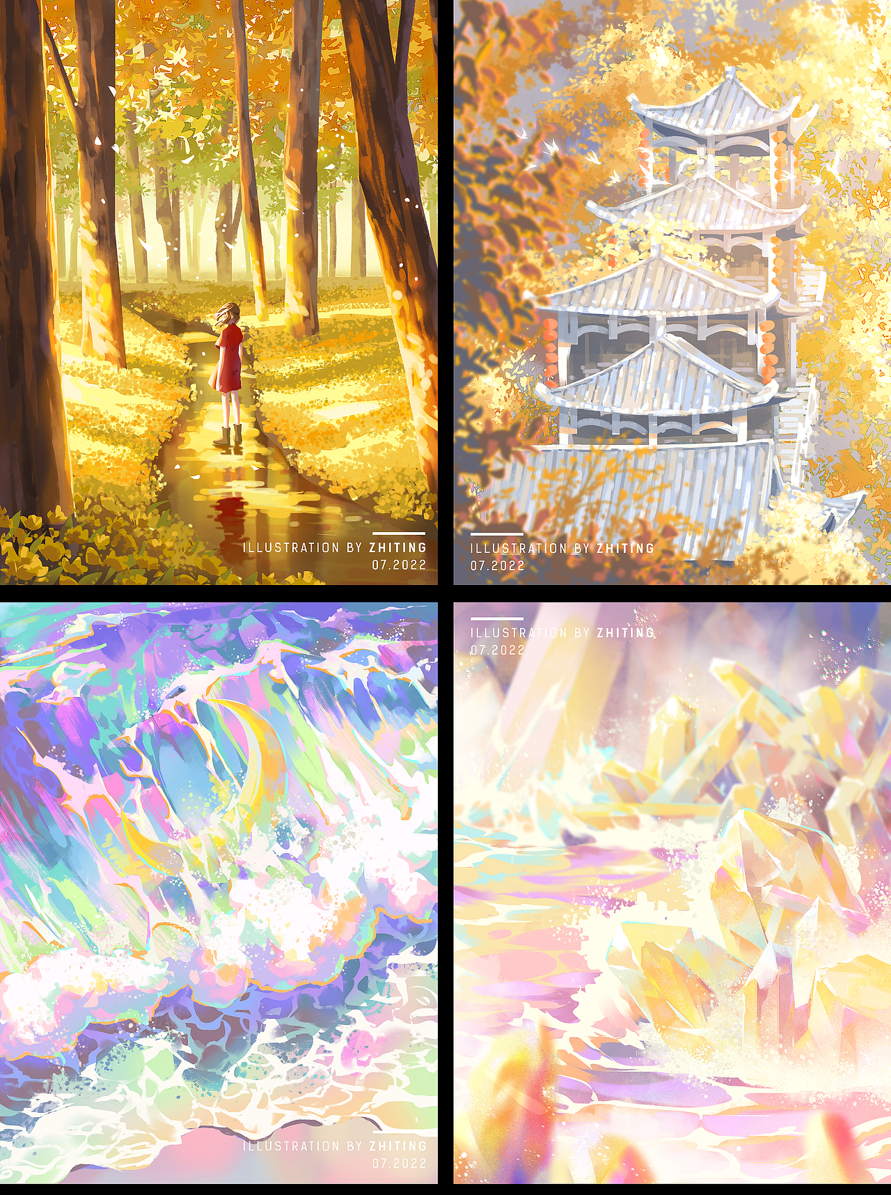 2022插画合集（图ZMzI3MzY4MDY0） - 创作习作 - 站酷设计师zhiting_陈原创素材 - 站酷ZCOOL